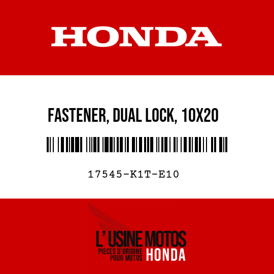 image de 17545-K1T-E10 FASTENER, DUAL LOCK, 10X20
