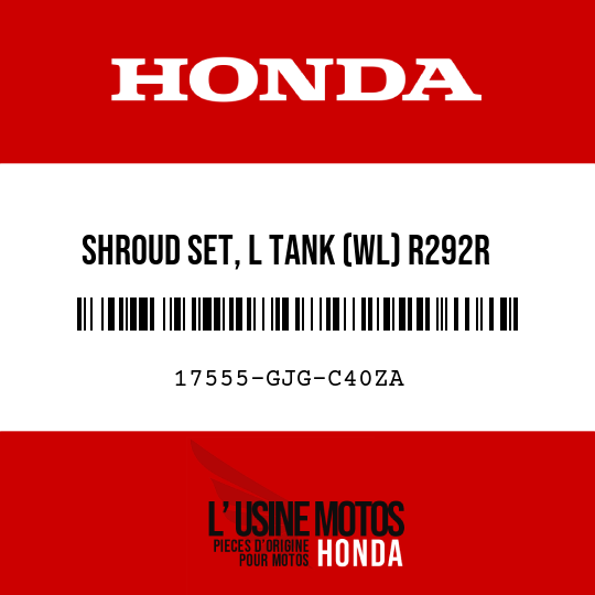 image de 17555-GJG-C40ZA SHROUD SET, L TANK (WL) R292R (R292R EXTREME RED)