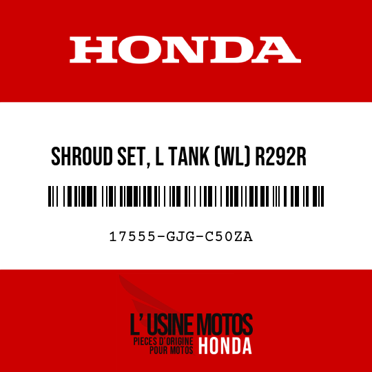 image de 17555-GJG-C50ZA SHROUD SET, L TANK (WL) R292R (R292R EXTREME RED)