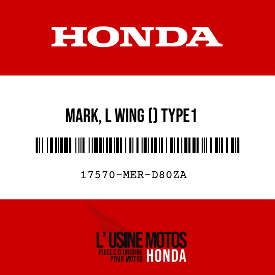 image de 17570-MER-D80ZA MARK, L WING () TYPE1