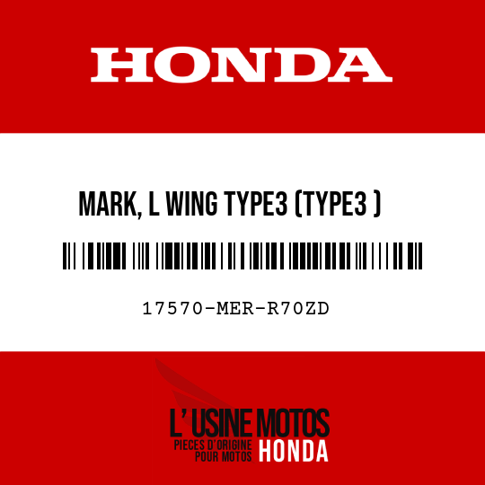 image de 17570-MER-R70ZD MARK, L WING TYPE3 (TYPE3 )