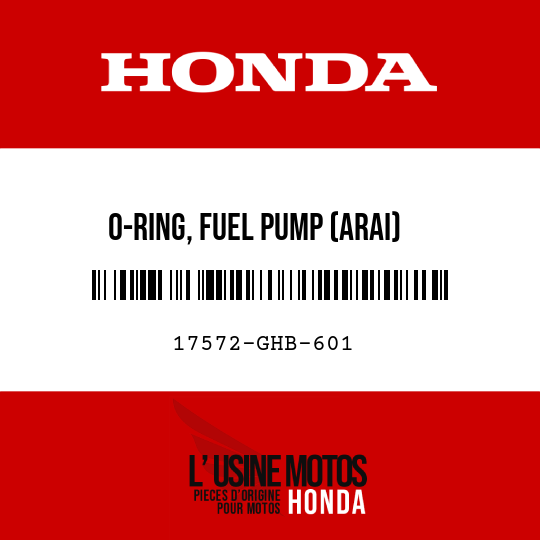 image de 17572-GHB-601 O-RING, FUEL PUMP (ARAI)