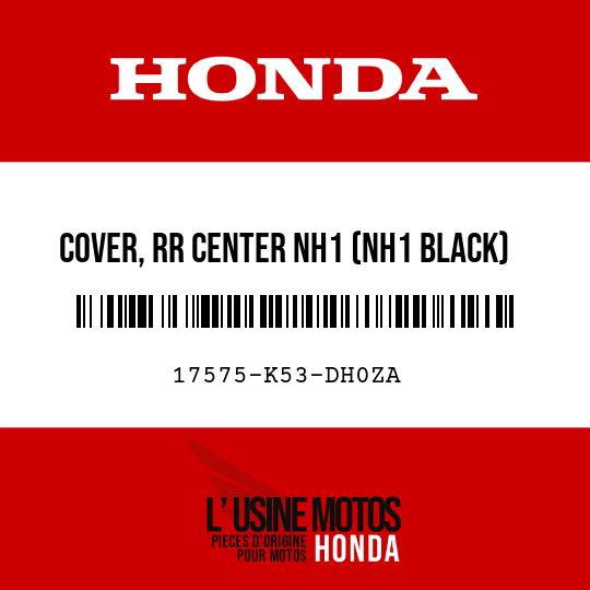 image de 17575-K53-DH0ZA COVER, RR CENTER NH1 (NH1 BLACK)