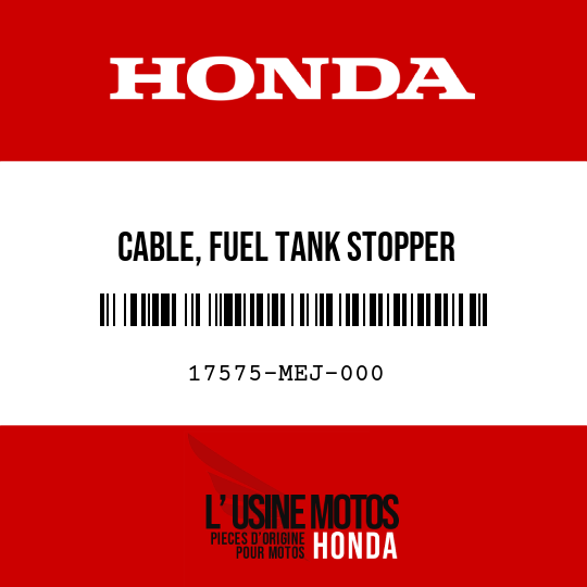 image de 17575-MEJ-000 CABLE, FUEL TANK STOPPER