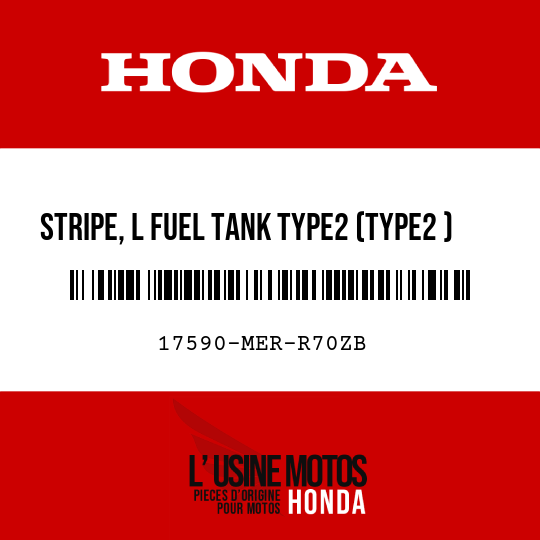 image de 17590-MER-R70ZB STRIPE, L FUEL TANK TYPE2 (TYPE2 )