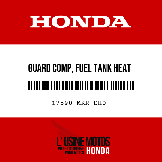 image de 17590-MKR-DH0 GUARD COMP, FUEL TANK HEAT