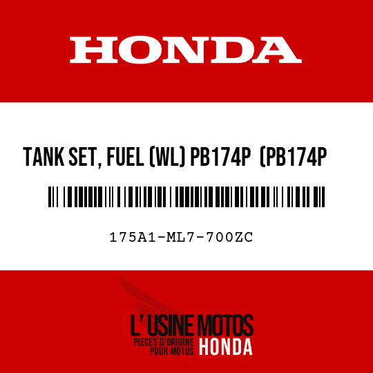 image de 175A1-ML7-700ZC TANK SET, FUEL (WL) PB174P  (PB174P PEARL DIANA BLUE)