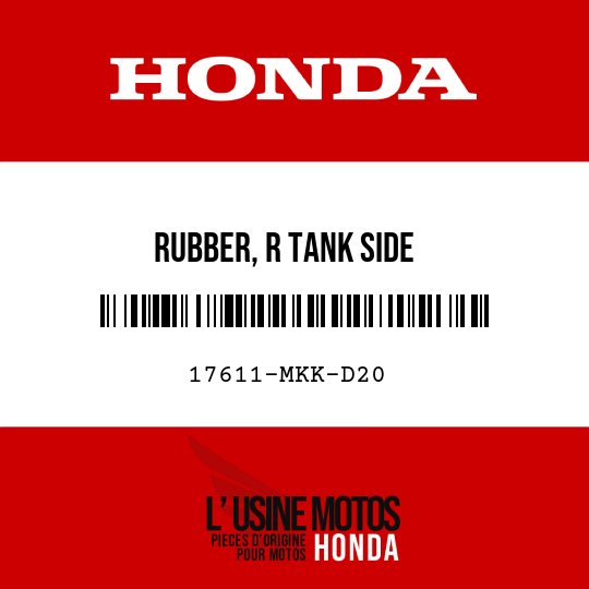 image de 17611-MKK-D20 RUBBER, R TANK SIDE