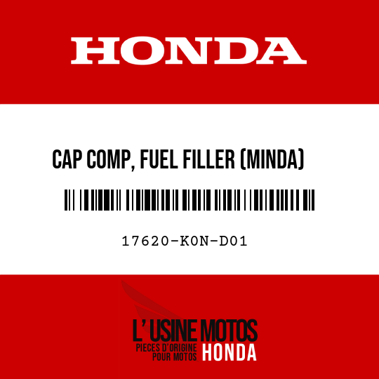 image de 17620-K0N-D01 CAP COMP, FUEL FILLER (MINDA)