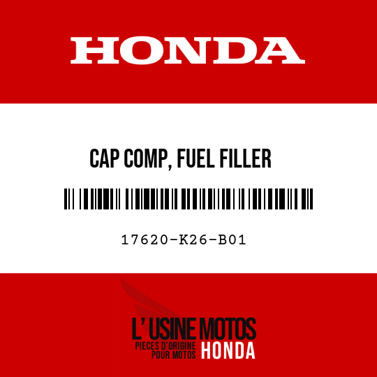 image de 17620-K26-B01 CAP COMP, FUEL FILLER