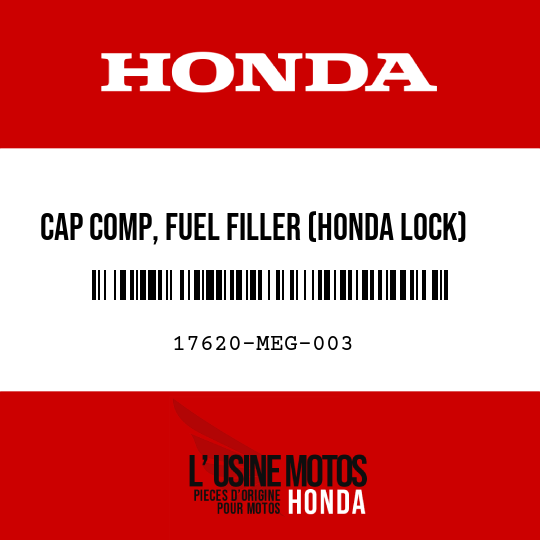 image de 17620-MEG-003 CAP COMP, FUEL FILLER (HONDA LOCK)