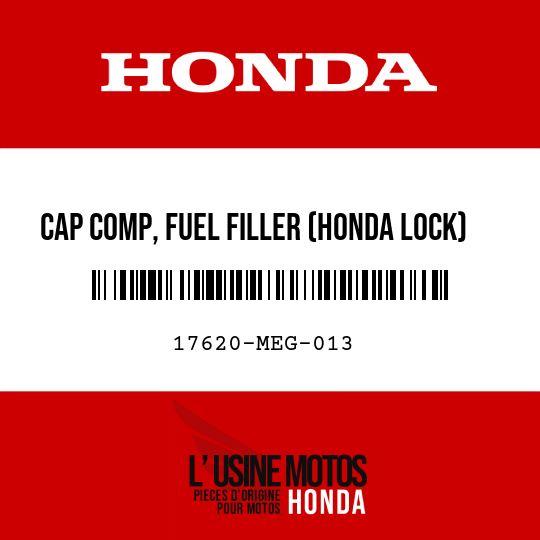 image de 17620-MEG-013 CAP COMP, FUEL FILLER (HONDA LOCK)