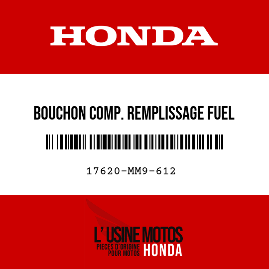 image de 17620-MM9-612 BOUCHON COMP. REMPLISSAGE FUEL