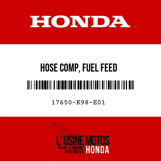 image de 17650-K98-E01 HOSE COMP, FUEL FEED