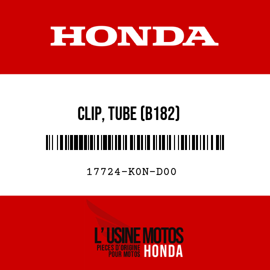 image de 17724-K0N-D00 CLIP, TUBE (B182)