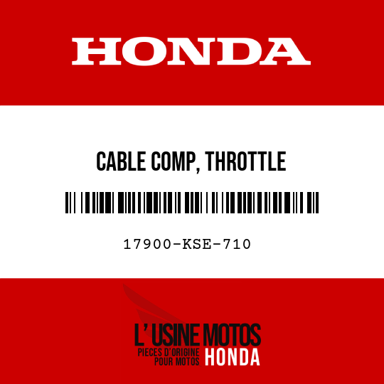 image de 17900-KSE-710 CABLE COMP, THROTTLE