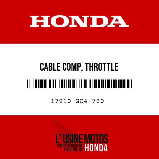 image de 17910-GC4-730 CABLE COMP, THROTTLE