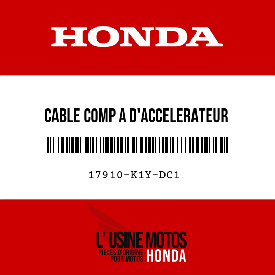 image de 17910-K1Y-DC1 CABLE COMP A D'ACCELERATEUR