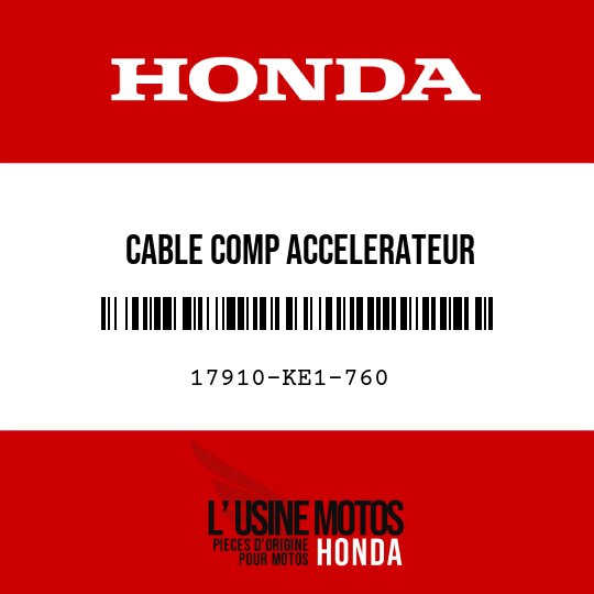 image de 17910-KE1-760 CABLE COMP ACCELERATEUR
