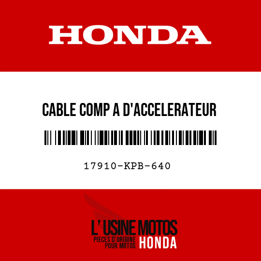 image de 17910-KPB-640 CABLE COMP A D'ACCELERATEUR