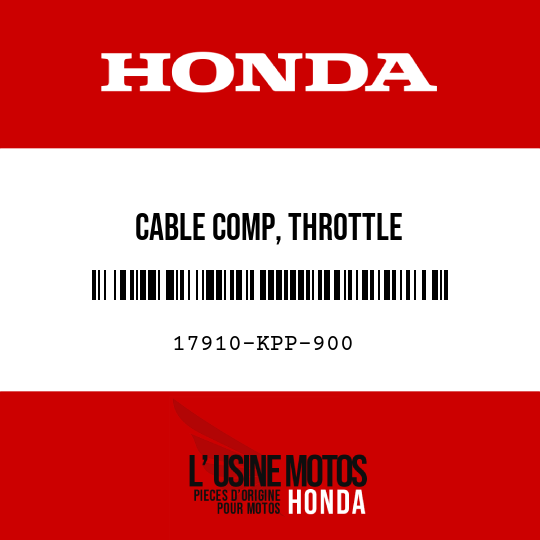 image de 17910-KPP-900 CABLE COMP, THROTTLE
