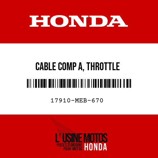 image de 17910-MEB-670 CABLE COMP A, THROTTLE