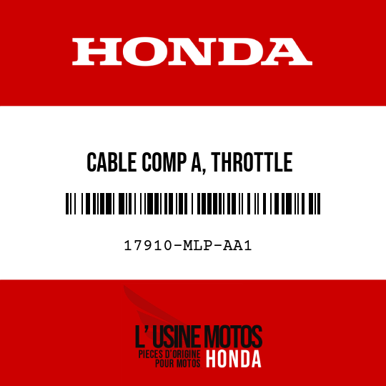 image de 17910-MLP-AA1 CABLE COMP A, THROTTLE