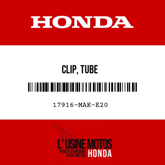 image de 17916-MAK-E20 CLIP, TUBE