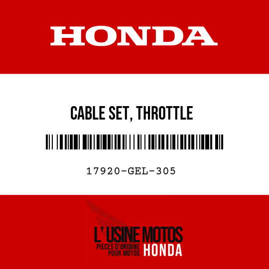 image de 17920-GEL-305 CABLE SET, THROTTLE
