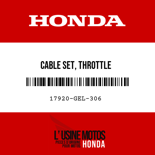 image de 17920-GEL-306 CABLE SET, THROTTLE