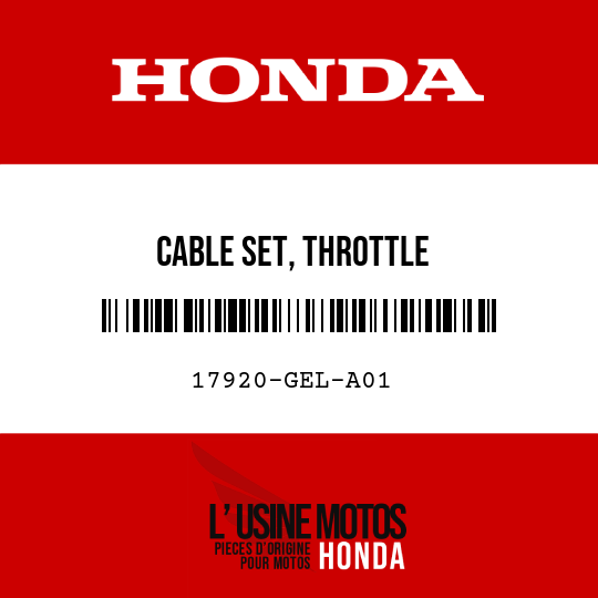 image de 17920-GEL-A01 CABLE SET, THROTTLE