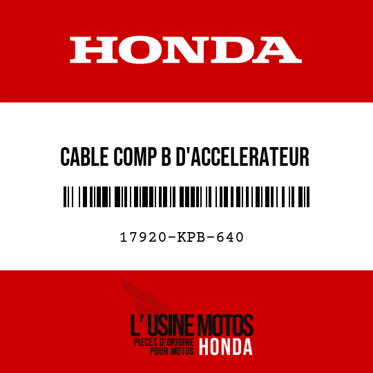 image de 17920-KPB-640 CABLE COMP B D'ACCELERATEUR