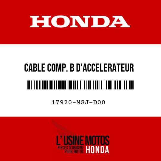 image de 17920-MGJ-D00 CABLE COMP. B D'ACCELERATEUR