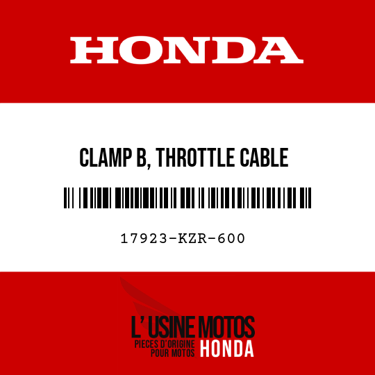 image de 17923-KZR-600 CLAMP B, THROTTLE CABLE
