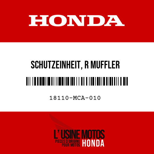 image de 18110-MCA-010 SCHUTZEINHEIT, R MUFFLER