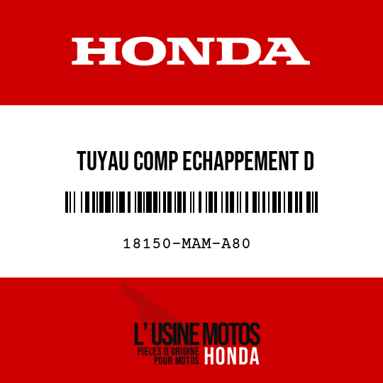 image de 18150-MAM-A80 TUYAU COMP ECHAPPEMENT D