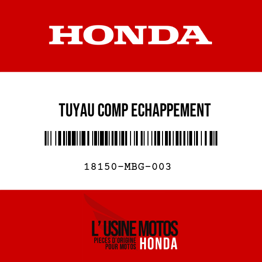 image de 18150-MBG-003 TUYAU COMP ECHAPPEMENT