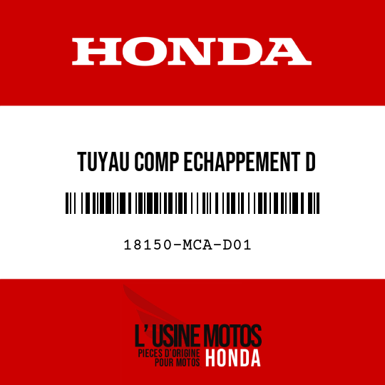 image de 18150-MCA-D01 TUYAU COMP ECHAPPEMENT D