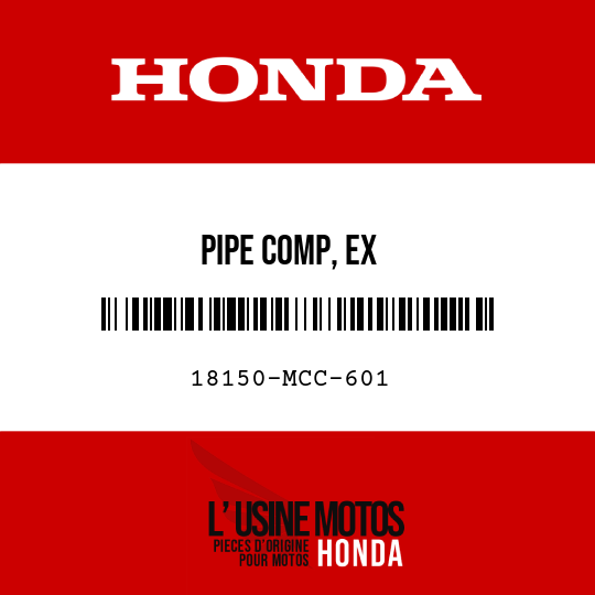 image de 18150-MCC-601 PIPE COMP, EX