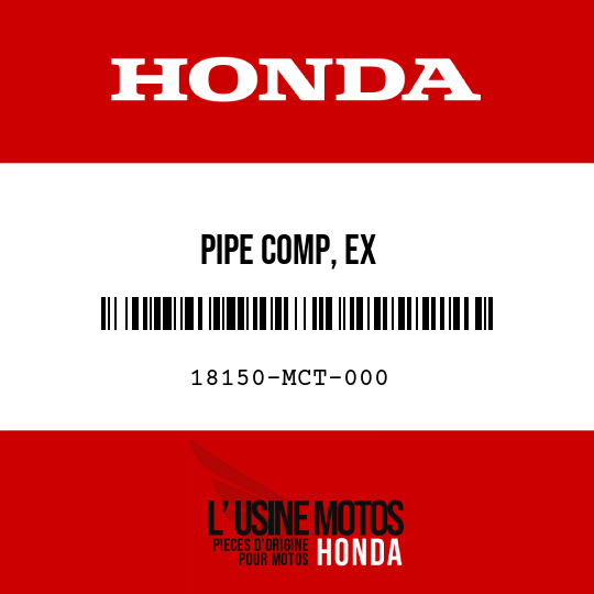 image de 18150-MCT-000 PIPE COMP, EX