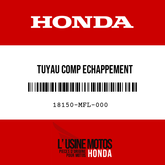 image de 18150-MFL-000 TUYAU COMP ECHAPPEMENT