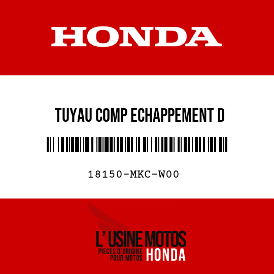 image de 18150-MKC-W00 TUYAU COMP ECHAPPEMENT D