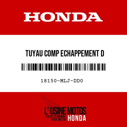 image de 18150-MLJ-DD0 TUYAU COMP ECHAPPEMENT D