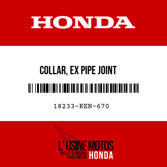 image de 18233-KEN-670 COLLAR, EX PIPE JOINT