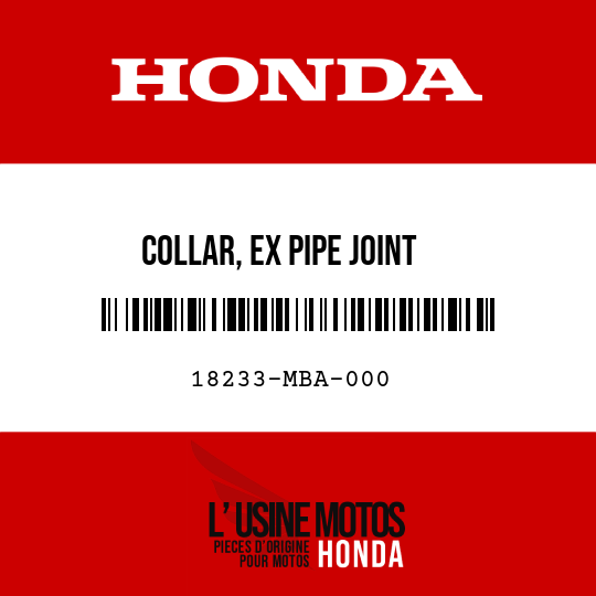 image de 18233-MBA-000 COLLAR, EX PIPE JOINT