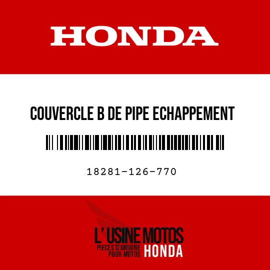 image de 18281-126-770 COUVERCLE B DE PIPE ECHAPPEMENT