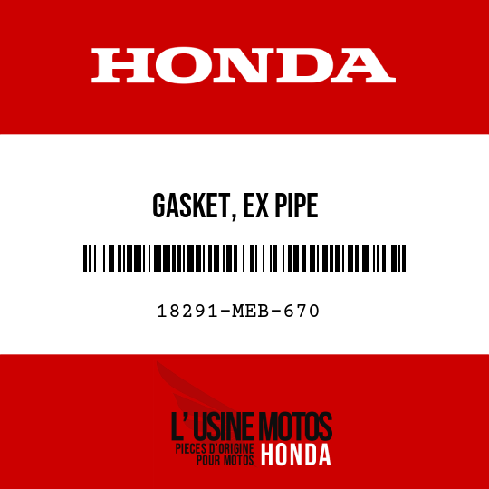 image de 18291-MEB-670 GASKET, EX PIPE
