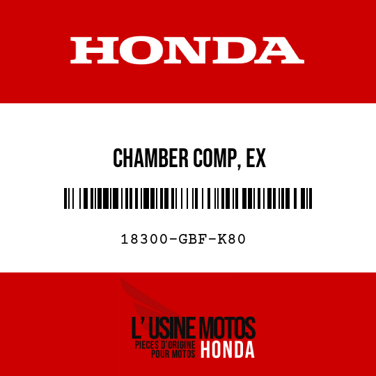 image de 18300-GBF-K80 CHAMBER COMP, EX