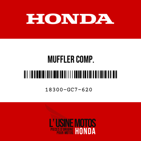 image de 18300-GC7-620 MUFFLER COMP.