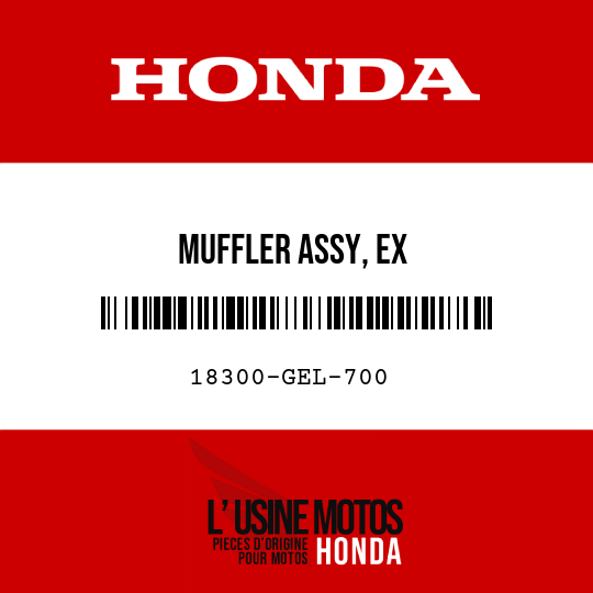 image de 18300-GEL-700 MUFFLER ASSY, EX